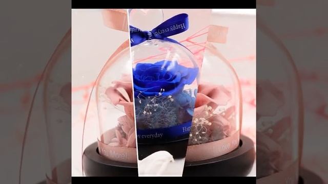 Preserved Flower Rose Handmade with Beautiful Creative Heart Design Gift for Mother's Day смотреть онлайн