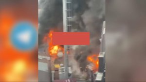 На заправке в Грозном после взрыва начался сильный пожар