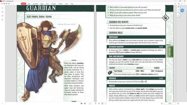 Fabula Ultima class feature - The Guardian смотреть онлайн