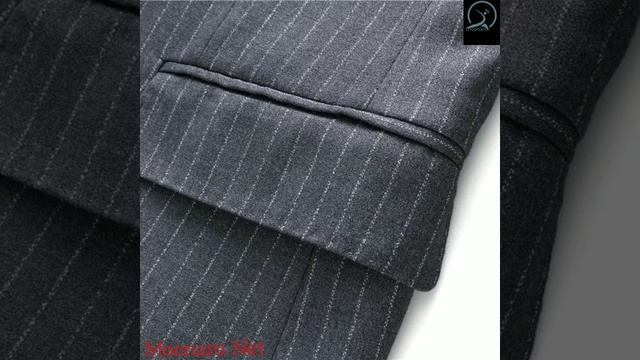 Grey Striped Blazer For Men 2019 Spring Autumn Chaqueta Hombre Formal Slim Fit Mens Dress Blazers смотреть онлайн