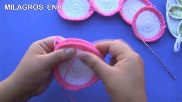 Manualidades tejidas Milagros Ena N° 15: FLOR A CROCHET para adorno de cocina o agarraderas de olla