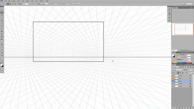 Рисование в Adobe Photoshop. Урок 01. Линейная перспектива. Часть 07 смотреть онлайн