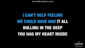 Rolling in the deep karaoke lyrics