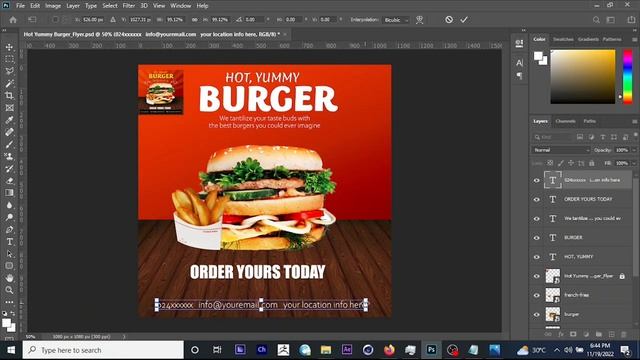 Flyer Design in Photoshop - Burger Flyer (Photoshop Tutorial) смотреть онлайн