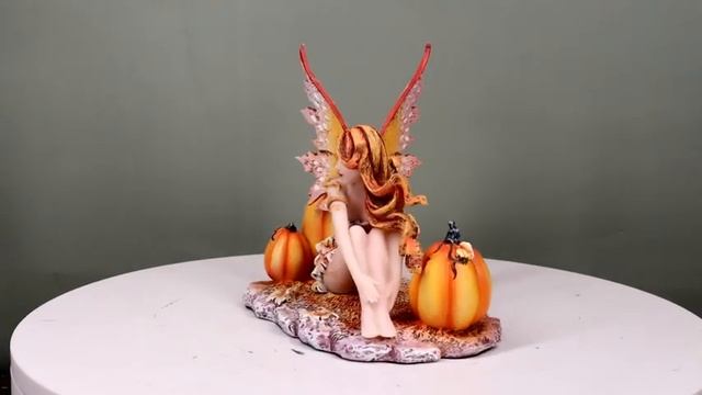 Ebros Amy Brown Tribal Fairy Godmother with Pumpkins Statue 5" H смотреть онлайн
