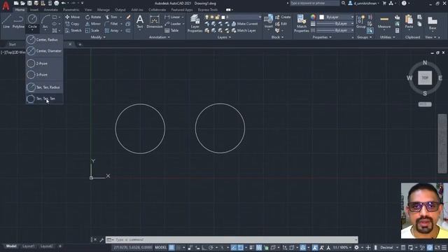 Introduction to Autocad: Draw - circle, Arc Ellipse смотреть онлайн