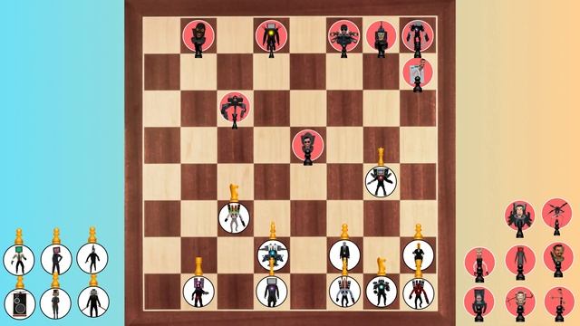 Skibidi Toilet Tournament | Team DJ Toilet Upgraded Vs TV Mecha God On Chess Board