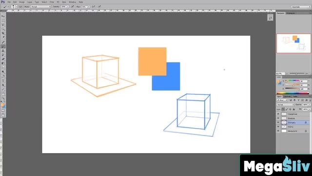 Рисование в Adobe Photoshop. Урок 01. Линейная перспектива. Часть 02 смотреть онлайн