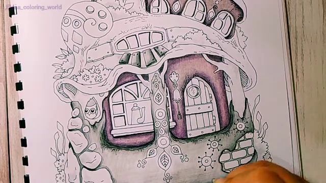 Nice Little Town 4 By Tatyana Bogema (Stolova) Speed Coloring With Derwent Procolor.