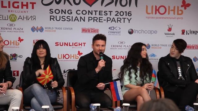 Sergey Lazarev.Press Conference in Moscow.Russian Pre-Party Eurovision 2016 смотреть онлайн