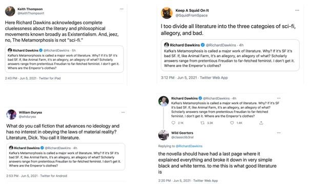 Is Kafka's Metamorphosis Good? | Richard Dawkins Opens A Can Of Worms | A Conversation on Twitter смотреть онлайн