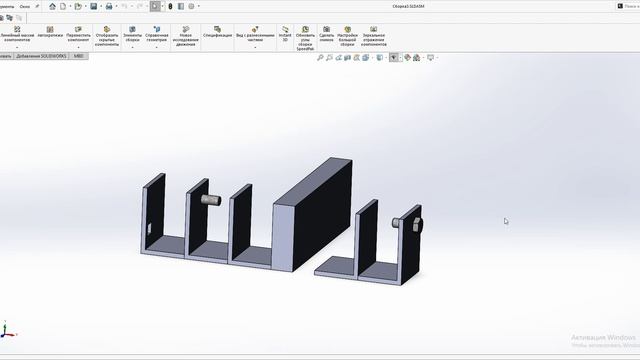 SOLIDWORKS зеркальное отражение сборки, варианты смотреть онлайн