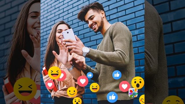 Smart Effect Social Network in Photo Studio | Social Media Icons | Social Network Stickers | Likes смотреть онлайн