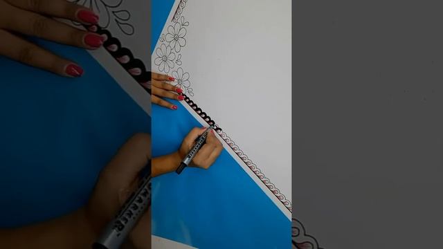 Chart paper decorations project | chart paper decorations | corners & frame border design on paper смотреть онлайн