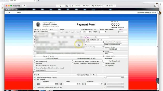BIR 0605 Payment form [UPDATED 2020] смотреть онлайн