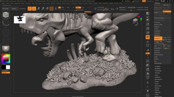 Давайте смоделируем в 3D некоторые персонажи из Primal в Maxon Zbrush - 006