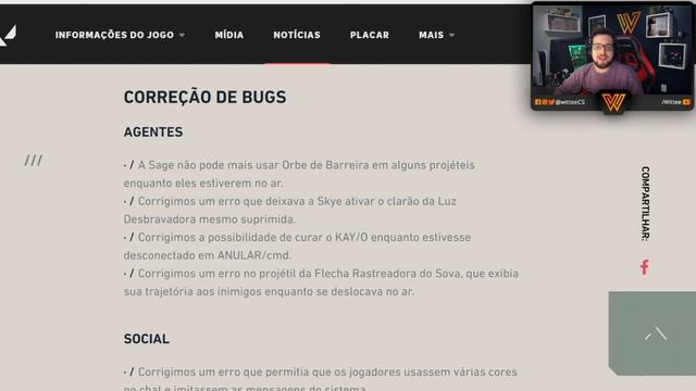 Apenas Correção de BUGS... MAS IMPORTANTES! | Atualização 3.01 do VALORANT смотреть онлайн