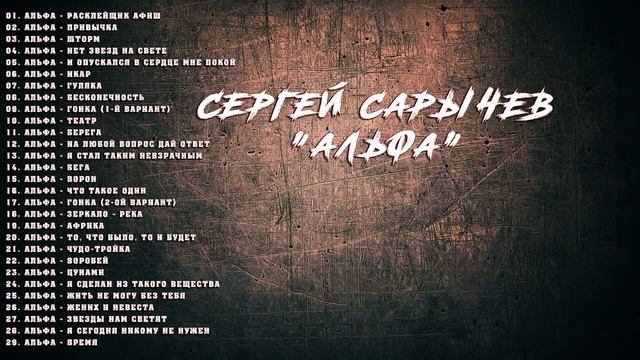 ✮ Альфа Сергей Сарычев ✮ Дискография - 1983 - 1985 ✮ смотреть онлайн