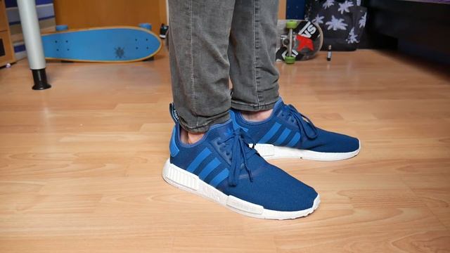 Adidas NMD R1 BLUE - On Feet смотреть онлайн