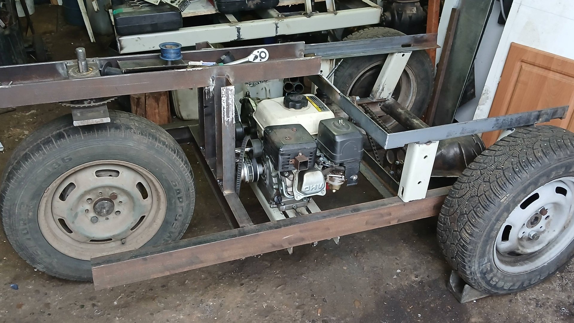 Самодельный, трехколесный мини трактор. ДУМПЕР. ТРАЙК. смотреть онлайн