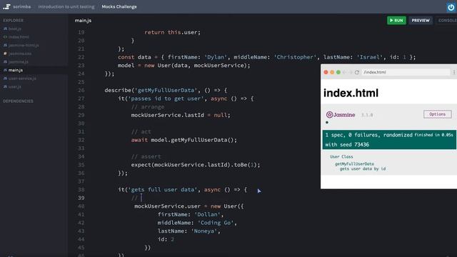 Mocks in unit testing (Challenge) | Unit testing tutorial смотреть онлайн