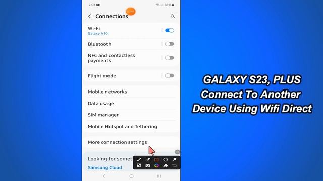 Galaxy S23 / Plus : Connect To Another Device Using Wifi Direct смотреть онлайн