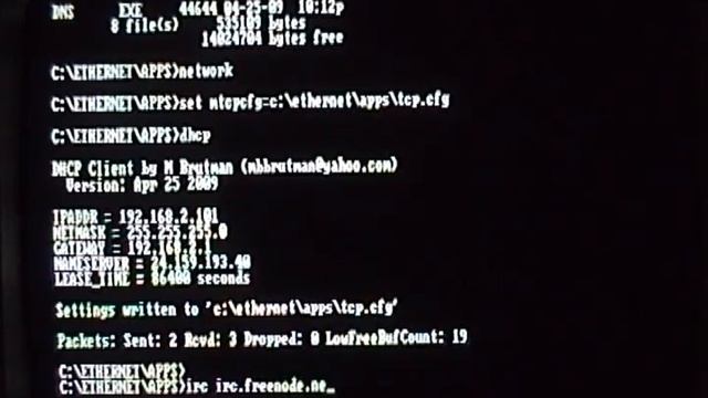 Demo of the IRCjr IRC client running on an IBM PCjr смотреть онлайн