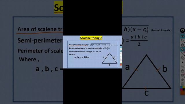 Scalene triangle | formula | triangle | Area and perimeter смотреть онлайн