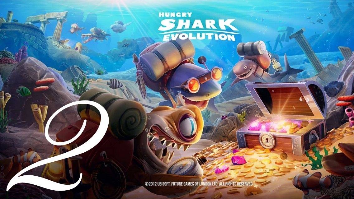 Hungry Shark Evolution|Mobile Games [#2] {Большая Белая Акула → Ледяная Акула} смотреть онлайн