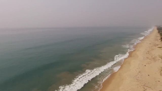 Areal view of baracuda beach ,lagos Nigeria by a drone смотреть онлайн