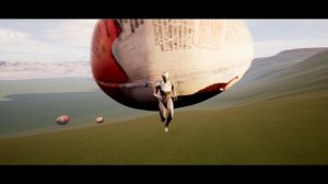 Большие яйца в полете.