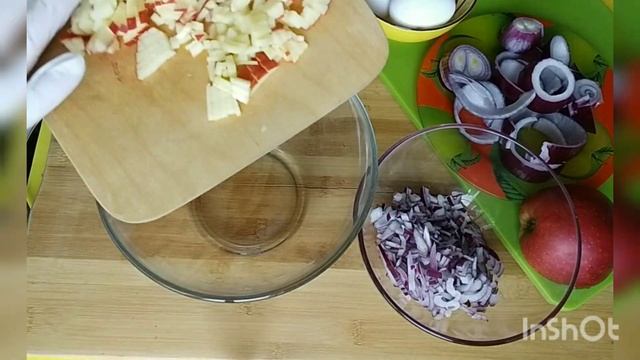 ЛУК+Яблоко Омлет вкусно смотреть онлайн