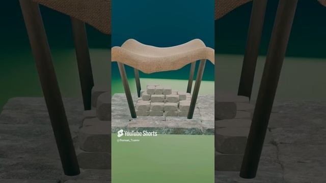 3D навес с каменными блоками, для игры #shorts смотреть онлайн