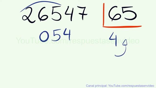 Divisiones de 2 cifras directas o sin resta con explicación ( 26547 entre 65 ) смотреть онлайн