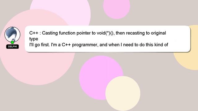 C++ : Casting function pointer to void(*)(), then recasting to original type смотреть онлайн