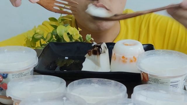 Orange Fruit Grass Jelly Homemade Pudding ASMR Eating Sounds | Jshen Ng #120 смотреть онлайн