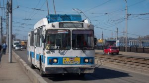 Троллейбус ЗиУ-682 КВР БТРМ-4077. Покатушки по Барнаулу.