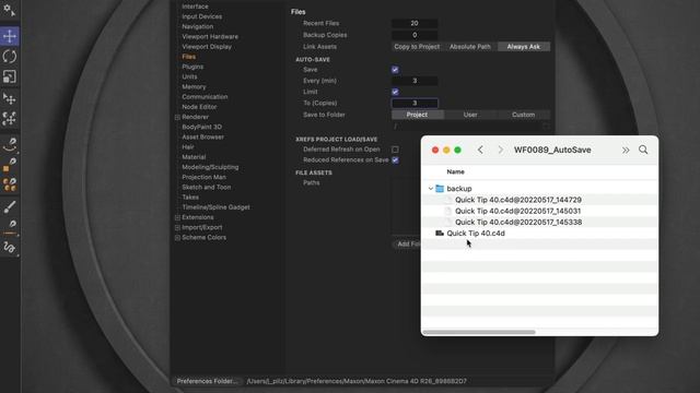 #C4DQuickTip 40_ How to activate and adjust Auto-Save in Cinema 4D смотреть онлайн