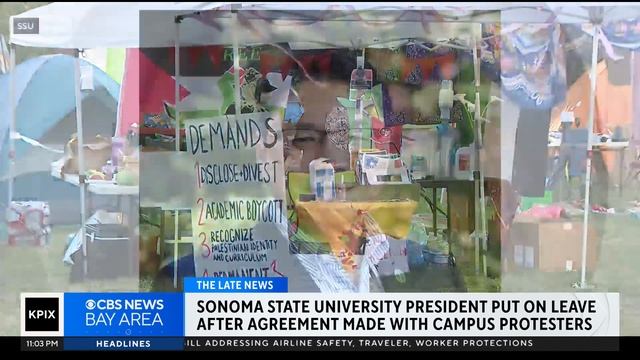 Sonoma State president put on leave for agreement made with campus protesters смотреть онлайн