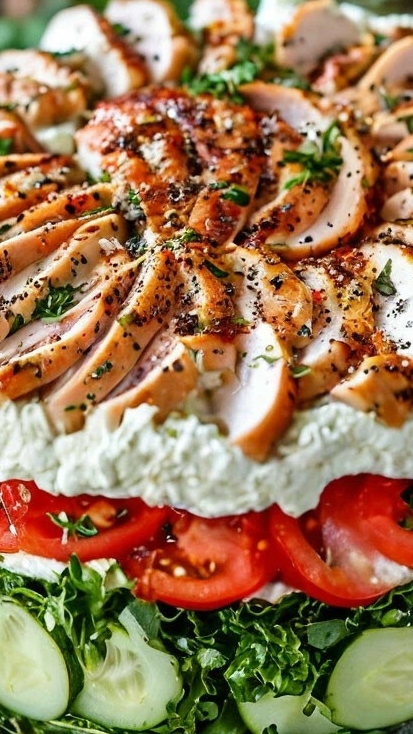 Многослойный салат с копчёной курицей смотреть онлайн