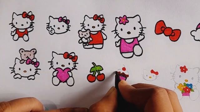 How To Make Hello Kitty Stickers At Home | DIY Homemade Hello Kitty Stickers Without Sticker Paper
