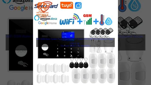 1005002604463140 WiFi GSM Alarm System Tuya Smart Home TFT Screen RFID APP Touch Keyboa смотреть онлайн