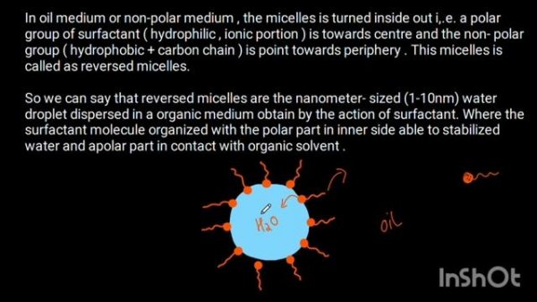 Reverse micelles - Concept+ Structure+ Application ~ SURFACE CHEMISTRY •Msc chemistry• #notes