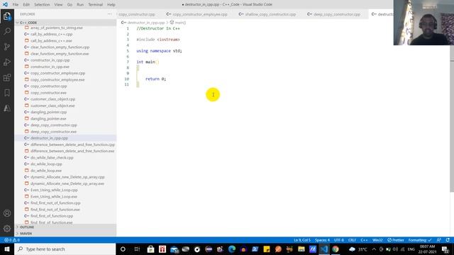 Destructor In C++ #184 смотреть онлайн