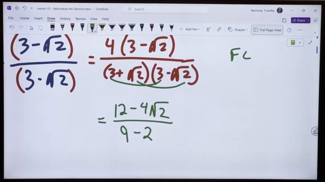 Radical Functions - Rationalizing the Denominator - (Lesson 10) смотреть онлайн
