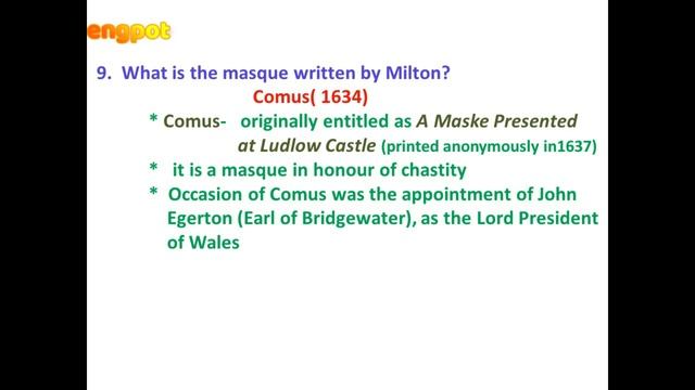 JOHN MILTON QUESTIONS AND ANSWERS, FOR UGC NET ENGLISH,DSSB,TGT ENGLISH,PGT ENGLISH,SET ENGLISH EXA смотреть онлайн