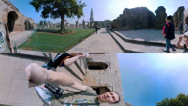 Индия 2018. Дели. Кутуб-Минар (VR 360) смотреть онлайн