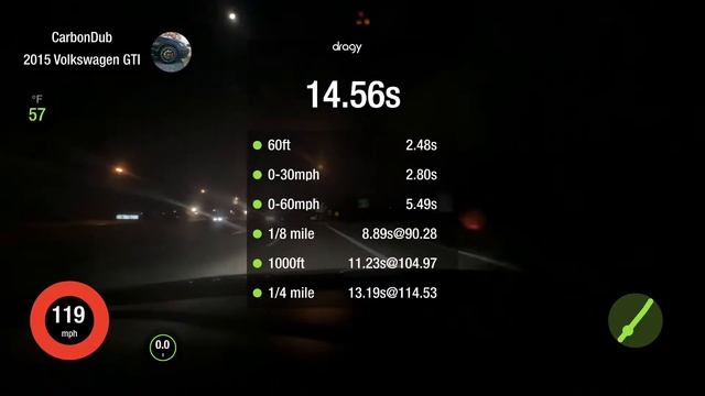 APR Stage 3 DTR6054 MK7 GTI - 1/4 mile + 60-130 (DSG Sport-Auto) смотреть онлайн