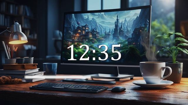 25/5 Pomodoro Timer 💙 Calming Piano + Frequency for Relaxing, Studying and Working 💙 смотреть онлайн