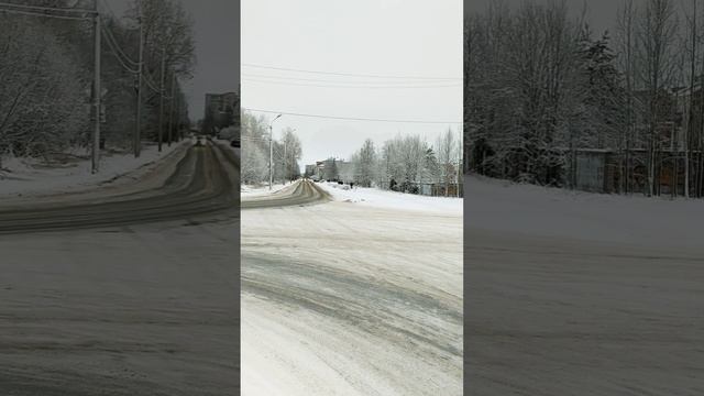 Архангельская областьНоводвинскЗимний❄день прогулка по городу#север #зима #арктика #shorts #город смотреть онлайн
